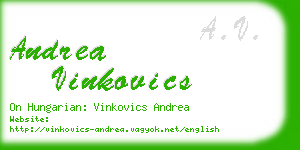 andrea vinkovics business card